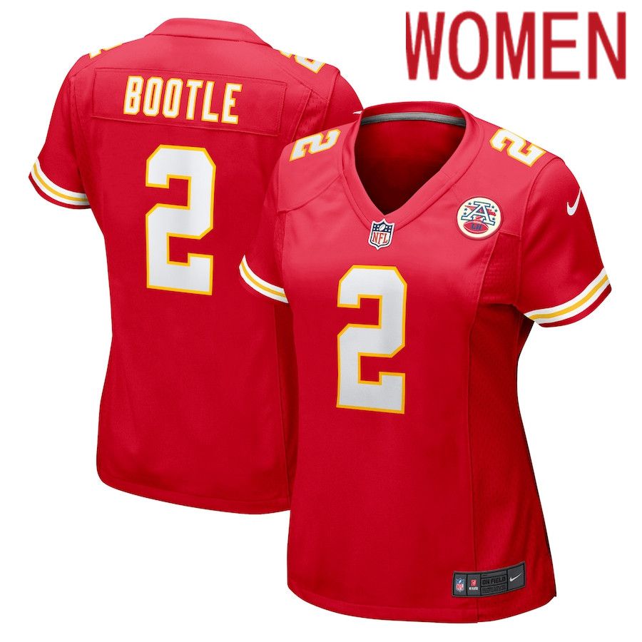 Women Kansas City Chiefs #2 Dicaprio Bootle Nike Red Game NFL Jersey